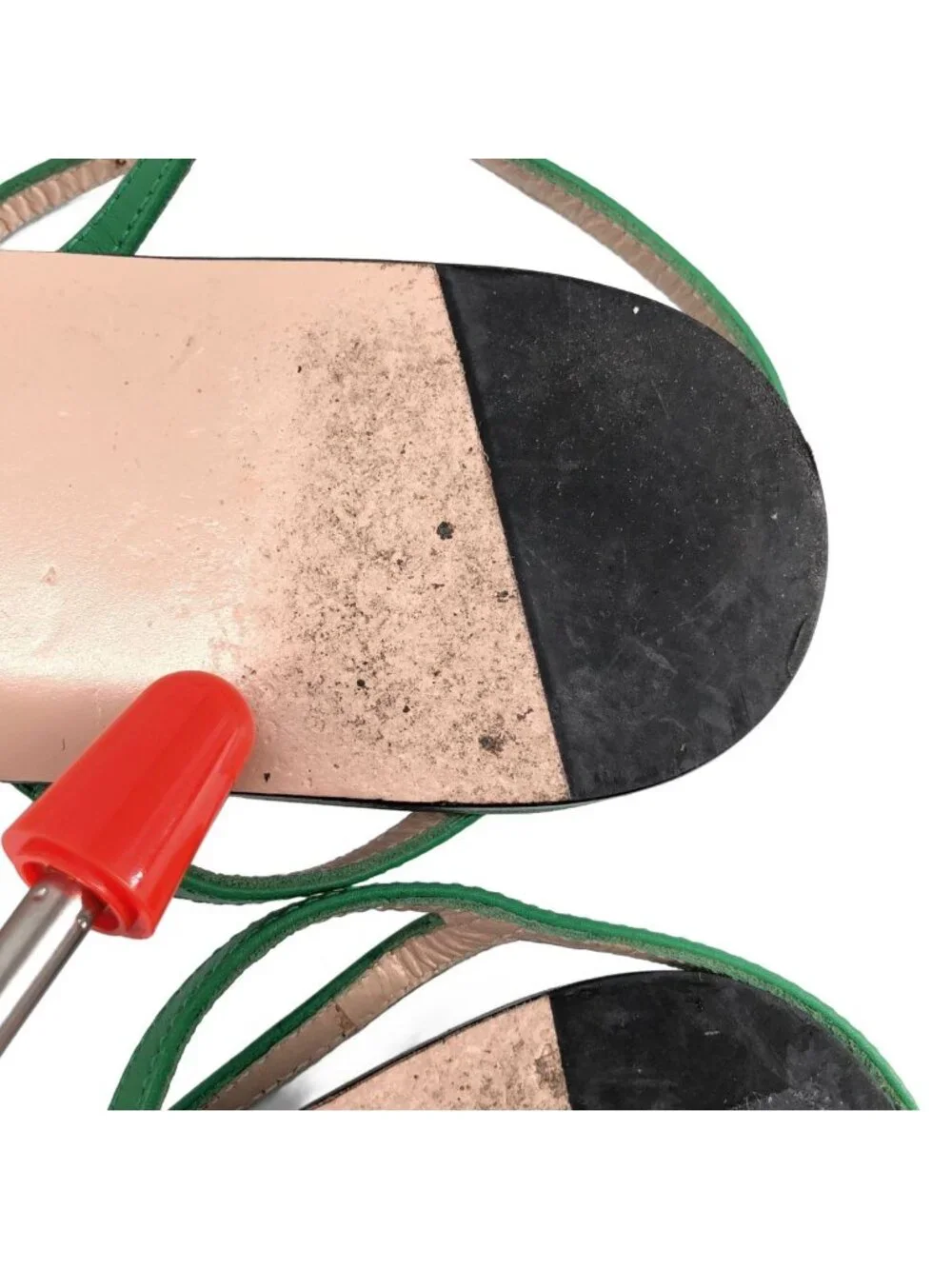Gucci GG Marmont Flat Sandals Green